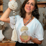 Kit Pendente de Algodão Cru com Corrente