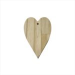 Coração de Pinus com Furo Tamanho P 7x4 cm