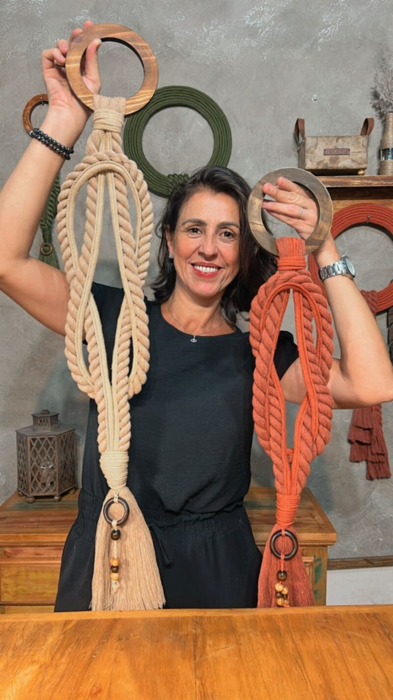 Kit Escultura Trançada com Franjas - Imagem 1