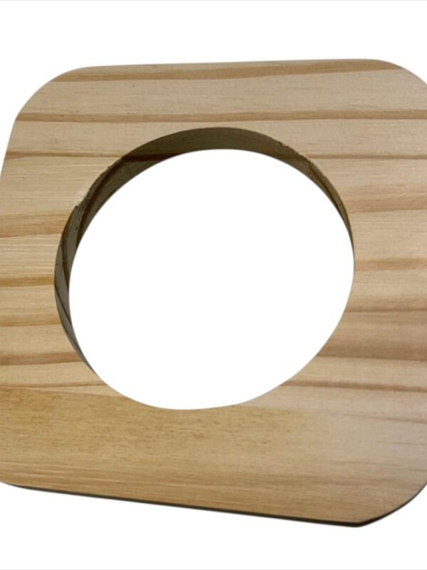 Elo de Pinus de 12x12 cm com furo de 8cm
