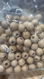 Kit Contas de Madeira 100 Unidades 22 mm Cor Pinus - Imagem 4