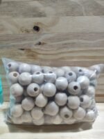 Kit Contas de Madeira 100 Unidades 22 mm Cor Mineral - Imagem 3