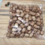 Kit Contas de Madeira Azeitona 100 Unidades 22 mm - Imagem 3