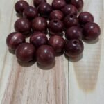 Kit Contas de Madeira 100 Unidades 22 mm Cor Mogno