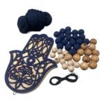 Kit Pendente Mão de Fátima Azul Marinho - Imagem 3