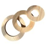 Kit com 3 Aros de Madeira Pinus Cru